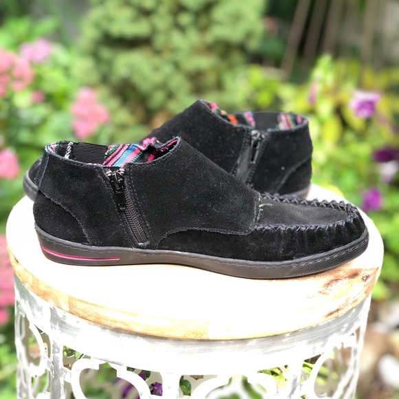 Grizzleez black suede moccasin loafers - size 7.5 - Picture 5 of 13